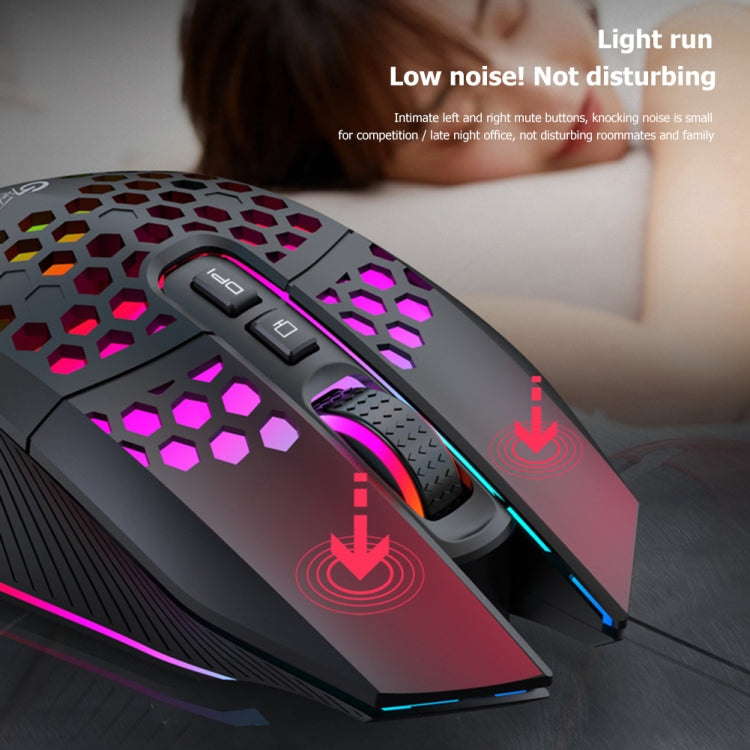 FMOUSE  X801 8 Keys 1600DPI Hollow Luminous Gaming  Office Mouse,Style: White Wired - Wireless Mice by FMOUSE | Online Shopping South Africa | PMC Jewellery | Buy Now Pay Later Mobicred