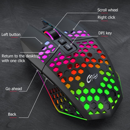 FMOUSE  X801 8 Keys 1600DPI Hollow Luminous Gaming  Office Mouse,Style: White Wired - Wireless Mice by FMOUSE | Online Shopping South Africa | PMC Jewellery | Buy Now Pay Later Mobicred