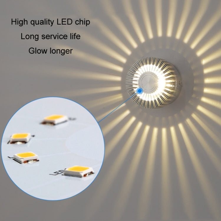 LED Aluminum Aisle Light Sunflower Corridor Lamp Decorative Light, Power source: Invisible Installation 3W(Purple) - Novelty Lighting by PMC TechLife | Online Shopping South Africa | PMC TechLife | Buy Now Pay Later Mobicred