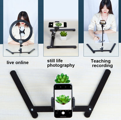 360 Degree Adjustable Metal Overhead Base Desktop Phone Holder,Style: Base+PTZ+Phone Clip - Stand by PMC Jewellery | Online Shopping South Africa | PMC Jewellery | Buy Now Pay Later Mobicred