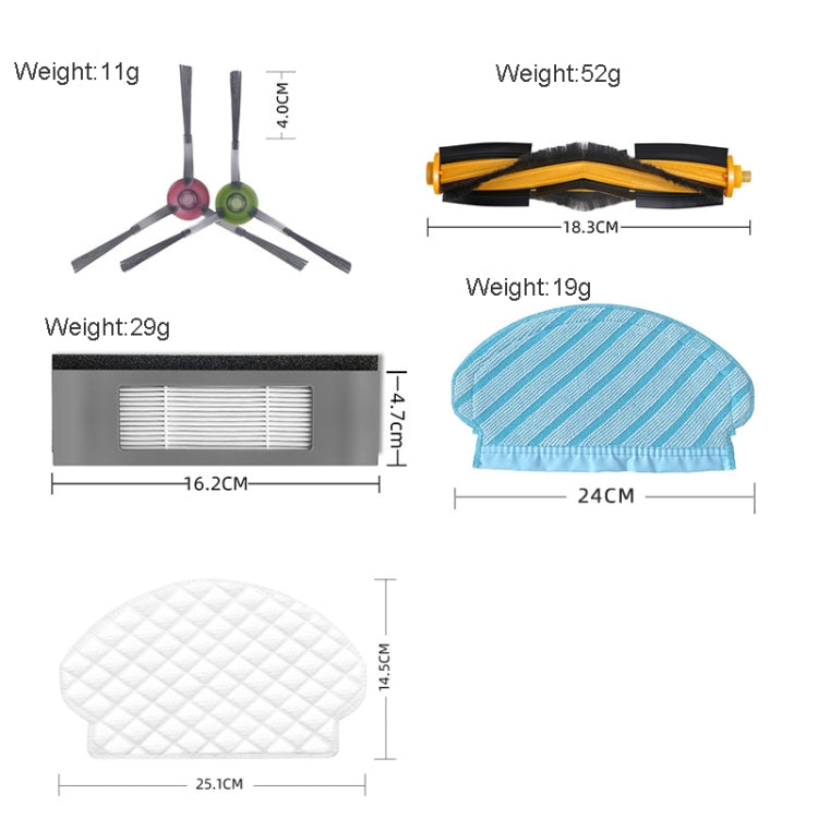 13 In 1 Set For ECOVACS OZMO 950 920 T5  DX55 DJ65 Vacuum Cleaner Accessories - free shipping - PMC TechLife - Order now!