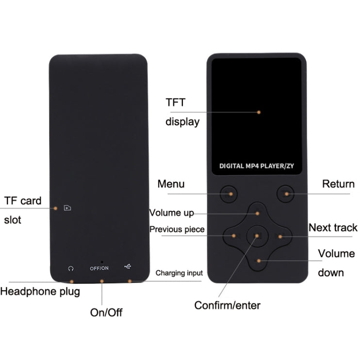 T68 Card Lossless Sound Quality Ultra-thin HD Video MP4 Player(Blue) - MP4 Player by PMC TechLife | Online Shopping South Africa | PMC TechLife | Buy Now Pay Later Mobicred