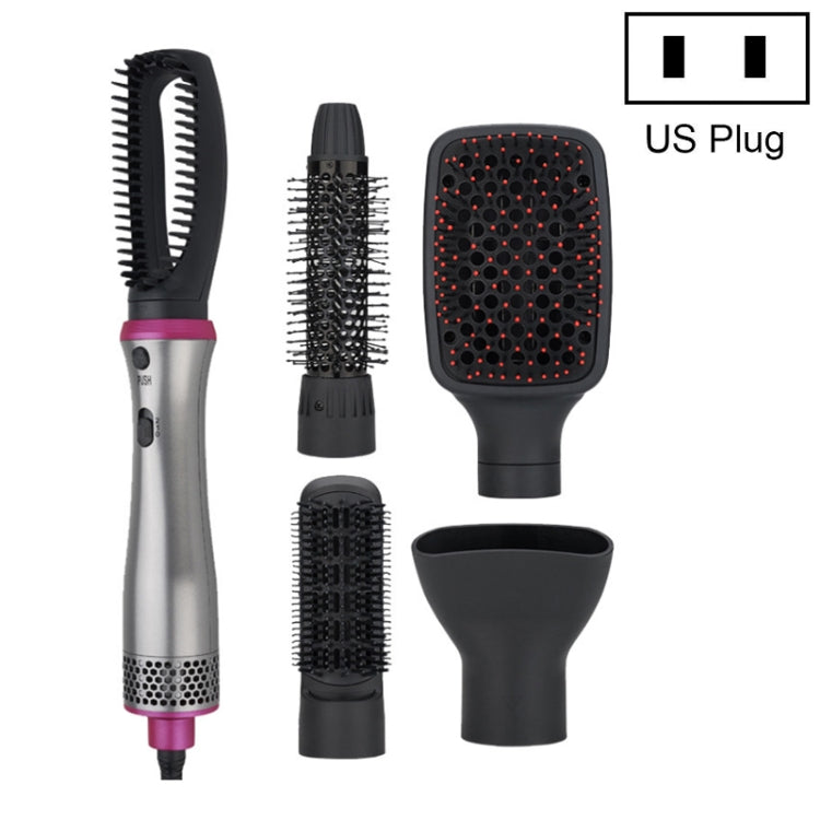 5 in 1 Curling And Straightening Hot Air Comb(US Plug 110V Gray) - Hair Curler by PMC Jewellery | Online Shopping South Africa | PMC Jewellery | Buy Now Pay Later Mobicred