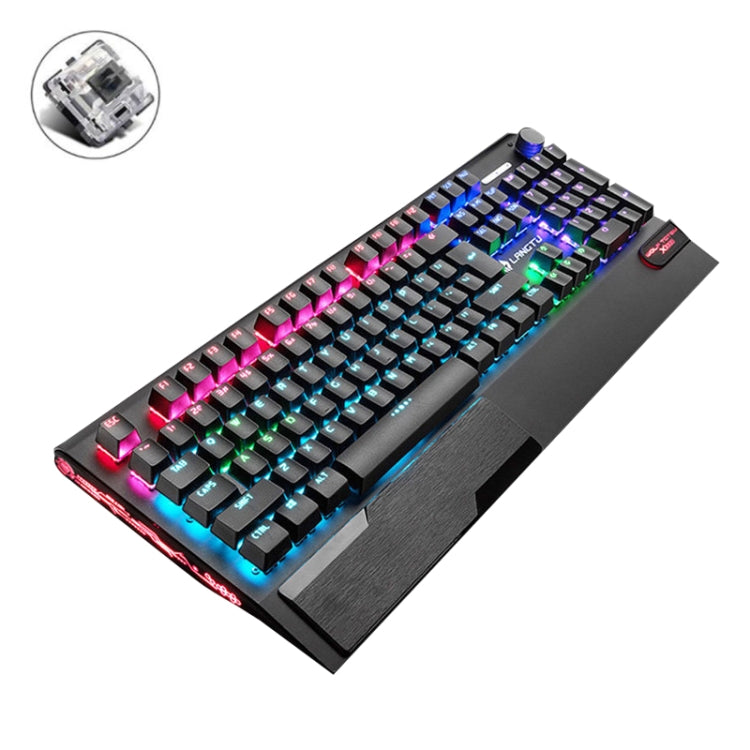 LANGTU K1000 104 Keys Luminous Wired Keyboard, Cable Length: 1.5m(Black Black Shaft Mixed Light) - free shipping - PMC Jewellery - Order now!
