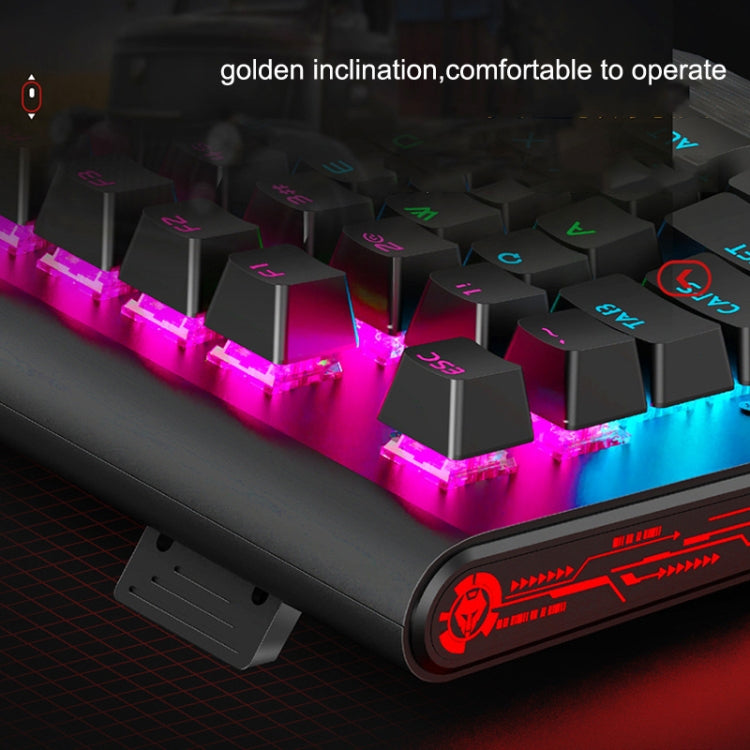 LANGTU K1000 104 Keys Luminous Wired Keyboard, Cable Length: 1.5m(Black Black Shaft Mixed Light) - free shipping - PMC Jewellery - Order now!