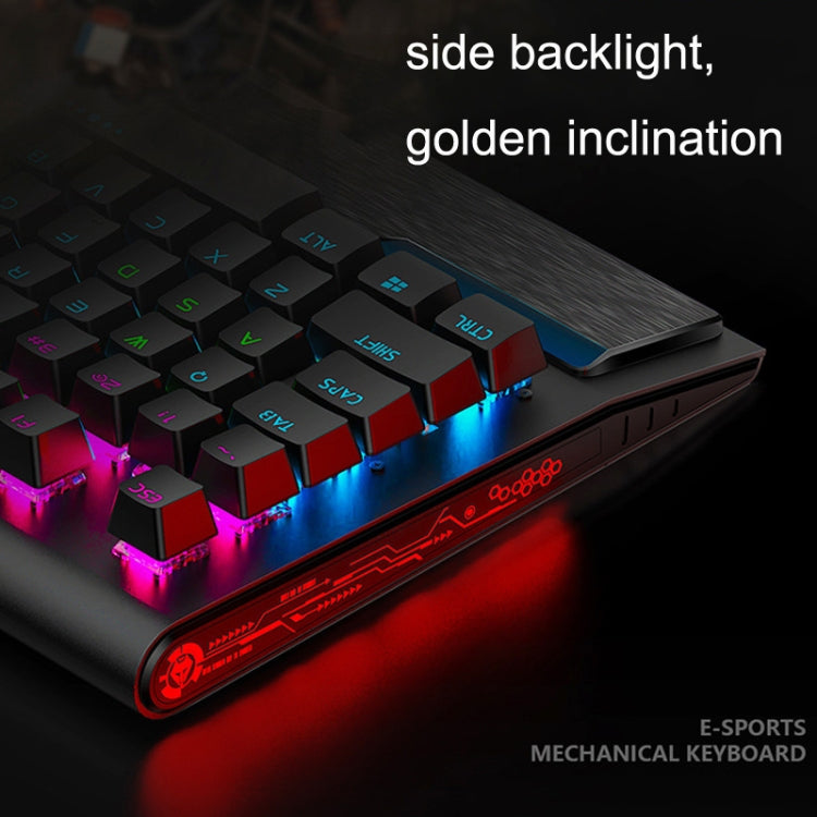 LANGTU K1000 104 Keys Luminous Wired Keyboard, Cable Length: 1.5m(Black Green Shaft Mixed Light) - free shipping - PMC Jewellery - Order now!