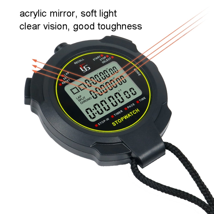 YS Stopwatch Timer Training Fitness Competition Stopwatch, Style: YS-760 60 Memories(Black) - Pedometer by PMc TechLife | Online Shopping South Africa | PMc TechLife | Buy Now Pay Later Mobicred