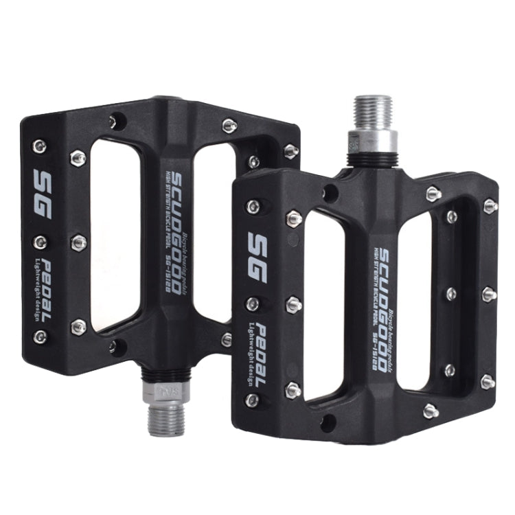 FMFXTR Mountain Bicycle Pedal Nylon Fiber Bearing Non-Slip Pedal(SG-12B Black) - free shipping - PMc TechLife - Order now!