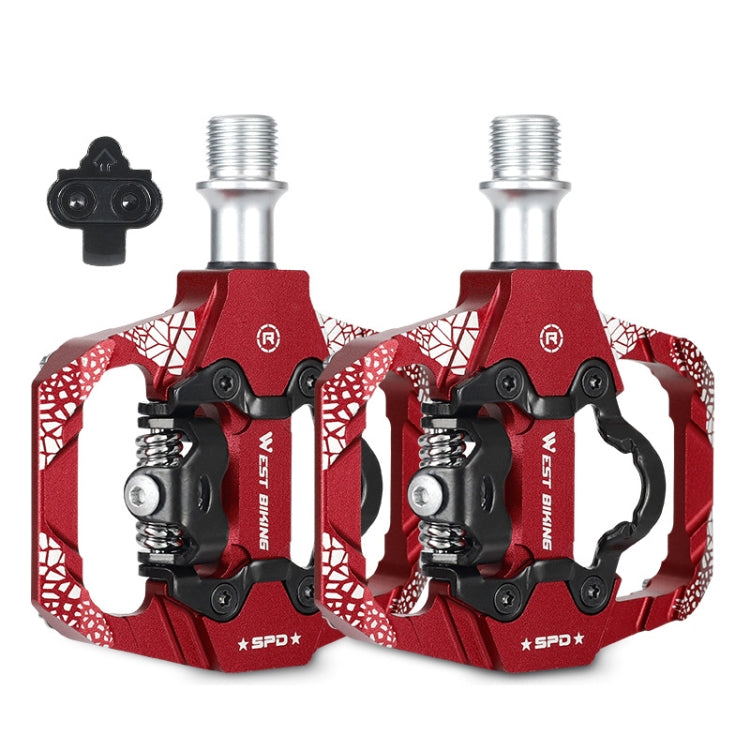 A Pair WEST BIKING YP0802086 Mountain Bike Aluminum Bearing Pedals(Red) - free shipping - PMc TechLife - Order now!