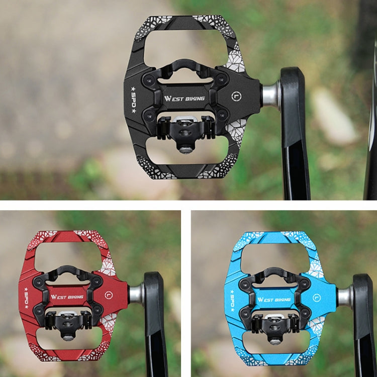 A Pair WEST BIKING YP0802086 Mountain Bike Aluminum Bearing Pedals(Blue) - Pedals by WEST BIKING | Online Shopping South Africa | PMc TechLife | Buy Now Pay Later Mobicred