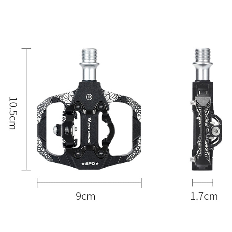 A Pair WEST BIKING YP0802086 Mountain Bike Aluminum Bearing Pedals(Black) - free shipping - PMc TechLife - Order now!