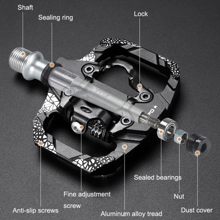 A Pair WEST BIKING YP0802086 Mountain Bike Aluminum Bearing Pedals(Red) - free shipping - PMc TechLife - Order now!