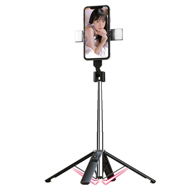 Phone Live Bracket Bluetooth Selfie Tripod, High: 102CM (Stainless Steel + Dual Fill Lights) - Selfie Sticks by PMC Jewellery | Online Shopping South Africa | PMC Jewellery | Buy Now Pay Later Mobicred