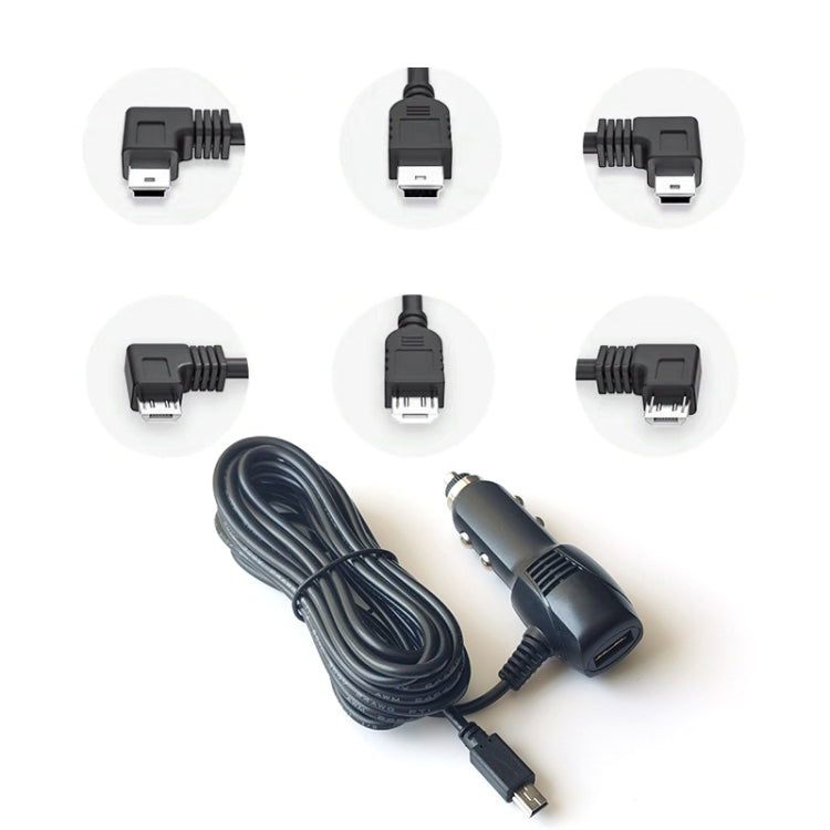 2 PCS Car Charger Fast Charging Driving Recorder Supply Line, Style: 1A+2A(Mini Left Bend) - Cables & Connectors by PMC TechLife | Online Shopping South Africa | PMC TechLife | Buy Now Pay Later Mobicred