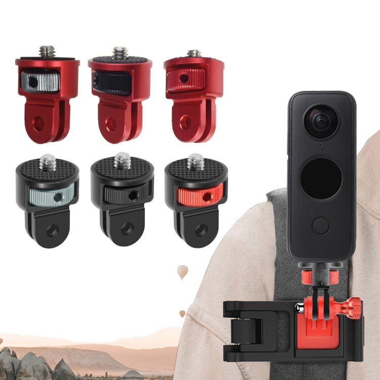 1/4 Inch Screw Converter Tripod Adapter for Sport Camera(Red Black) - Connection Mount by null | Online Shopping South Africa | PMC TechLife | Buy Now Pay Later Mobicred