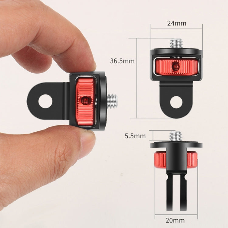 1/4 Inch Screw Converter Tripod Adapter for Sport Camera(Red Black) - Connection Mount by null | Online Shopping South Africa | PMC TechLife | Buy Now Pay Later Mobicred