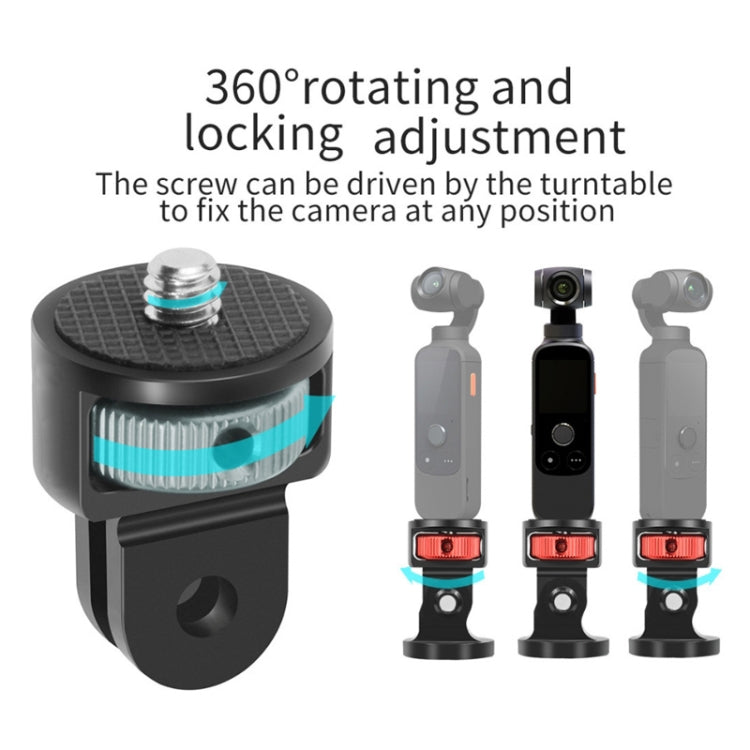 1/4 Inch Screw Converter Tripod Adapter for Sport Camera(Black and Red) - Connection Mount by null | Online Shopping South Africa | PMC TechLife | Buy Now Pay Later Mobicred