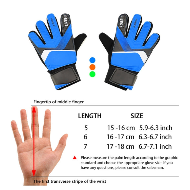 Children Football Goalkeeper Glove Latex Anti-Collision Goalkeeper Gloves, Size: 7(Orange) - Safety Gloves by PMC TechLife | Online Shopping South Africa | PMC TechLife | Buy Now Pay Later Mobicred