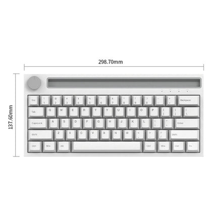 Ajazz K620T 62 Keys Bluetooth Wireless Dual Mode Mechanical Keyboard, Style: Blue Shaft (White) - Wireless Keyboard by Ajazz | Online Shopping South Africa | PMC Jewellery | Buy Now Pay Later Mobicred