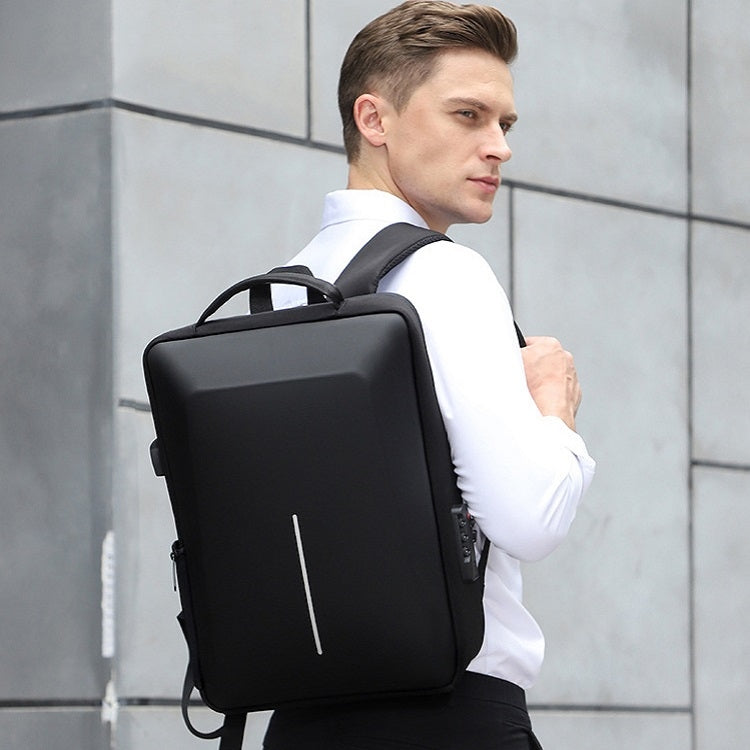 Men Business Shoulder USB External Interface Computer Bag, Color: 8001 Black - Backpack by PMC Jewellery | Online Shopping South Africa | PMC Jewellery | Buy Now Pay Later Mobicred