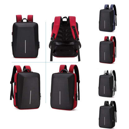 Hard Shell Backpack Alloy Frame Anti-Theft Computer Bag For Men, Color: 8003 Black - Backpack by PMC Jewellery | Online Shopping South Africa | PMC Jewellery | Buy Now Pay Later Mobicred