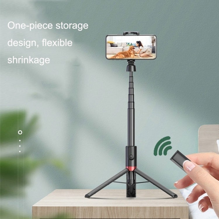 AB403 Live Broadcast Landing Integrated Telescopic Mobile Phone Triangle Bracket(Black Red) - Selfie Sticks by PMC Jewellery | Online Shopping South Africa | PMC Jewellery | Buy Now Pay Later Mobicred