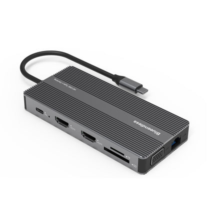 Blueendless Type-C+USB 3.0/2.0+VGA+3.5mm Audio Interface HUB(12 in 1) - USB HUB by Blueendless | Online Shopping South Africa | PMC Jewellery | Buy Now Pay Later Mobicred