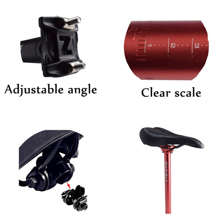 FMFXTR Bicycle Extended Saddle Seat Tube Double Nail Straight Tube, Specification: 31.6mm(Black) - Bicycle Seat Posts by FMFXTR | Online Shopping South Africa | PMc TechLife | Buy Now Pay Later Mobicred