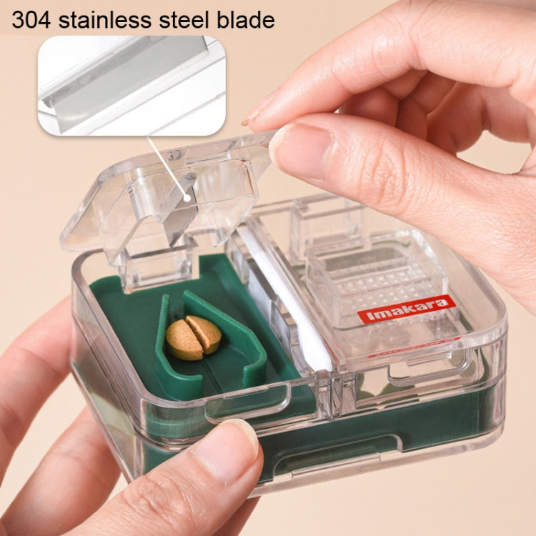 Imakara Mini Square Portable Sealed Medicine Cutter Dispenser Box(White) - free shipping - PMC TechLife - Order now!
