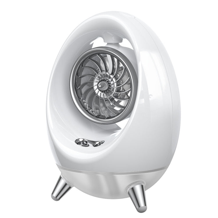 USB Quiet Double Spray Water Cold Fan Portable Desktop Fan(White+Silver) - Electric Fans by PMC Jewellery | Online Shopping South Africa | PMC Jewellery