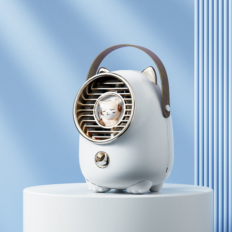 Turbine Water Cold Fan USB Desktop Humidity Spray Small Fan(Tanuka White 2000 mAh) - Electric Fans by PMC TechLife | Online Shopping South Africa | PMC TechLife | Buy Now Pay Later Mobicred