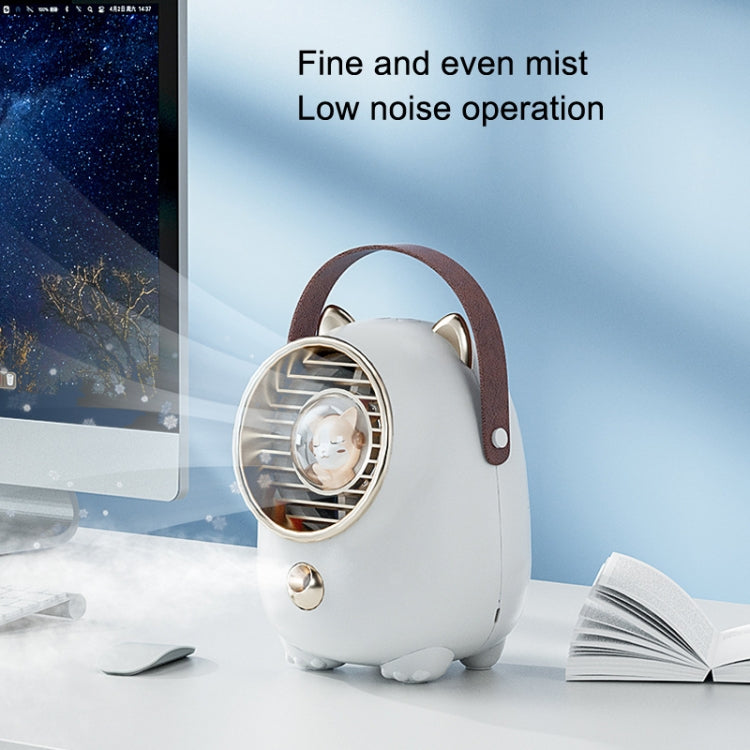 Turbine Water Cold Fan USB Desktop Humidity Spray Small Fan(Elk Pink 2000 mAh) - Electric Fans by PMC TechLife | Online Shopping South Africa | PMC TechLife | Buy Now Pay Later Mobicred