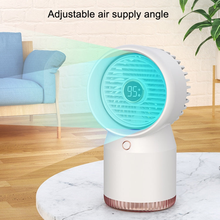 Spray Humidified LED Digital Display Office Home Fan, Style: 3600mAh Rechargeable(Blue) - Electric Fans by PMC Jewellery | Online Shopping South Africa | PMC Jewellery | Buy Now Pay Later Mobicred