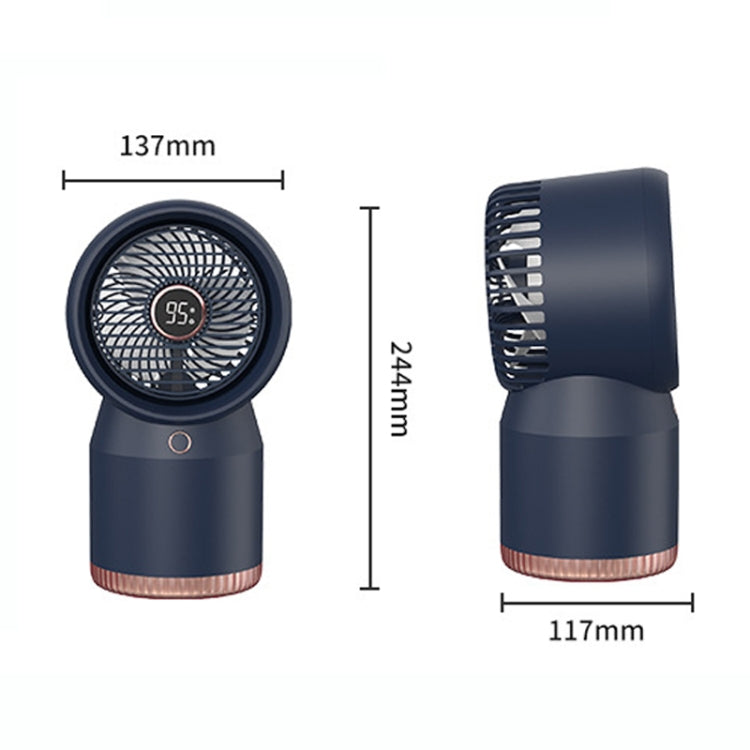 Spray Humidified LED Digital Display Office Home Fan, Style: USB Direct Plug(Blue) - Electric Fans by PMC TechLife | Online Shopping South Africa | PMC TechLife | Buy Now Pay Later Mobicred