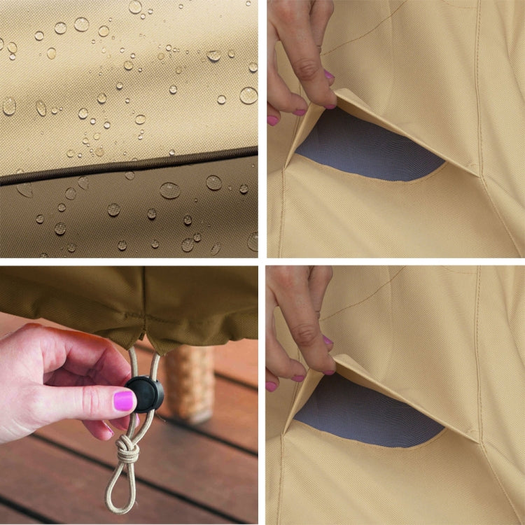 Oxford Cloth Waterproof Dustproof Barbecue Cover With Sundry Bag, Size: 145x61x117cm(Beige) - Dust Covers by PMC Jewellery | Online Shopping South Africa | PMC Jewellery