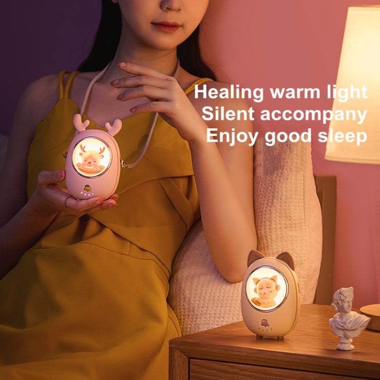 Children Hanging Neck Fan USB Handheld Light Glowing Mini Portable Fan(White) - Electric Fans by PMC TechLife | Online Shopping South Africa | PMC TechLife | Buy Now Pay Later Mobicred