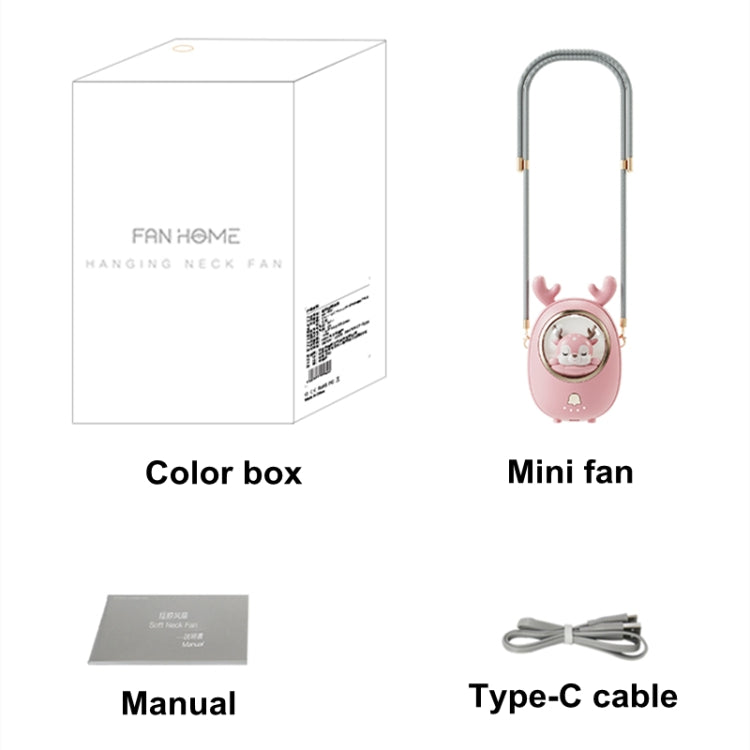 Children Hanging Neck Fan USB Handheld Light Glowing Mini Portable Fan(Yellow) - Electric Fans by PMC TechLife | Online Shopping South Africa | PMC TechLife | Buy Now Pay Later Mobicred