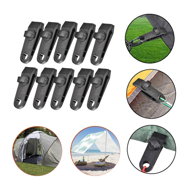 Canopy Fixed Tent Clip Rope Buckle Set 10 Clips+10 White Dot Ropes+10 Black PP Fast Hangings - Tents & Accessories by PMC TechLife | Online Shopping South Africa | PMC TechLife