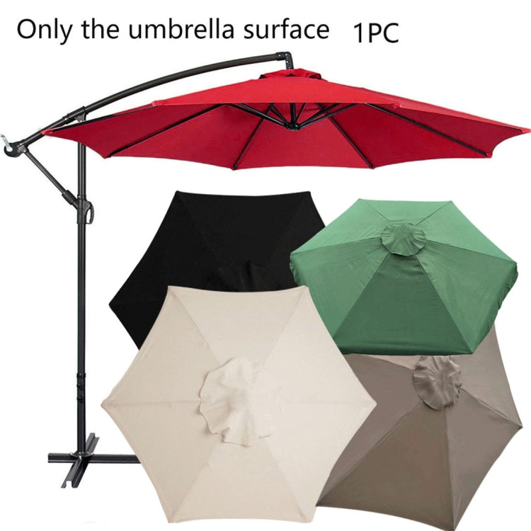 Polyester Parasol Replacement Cloth Round Garden Umbrella Cover, Size: Diameter 2m  6 Ribs(Khaki) - Patio Umbrella by PMC TechLife | Online Shopping South Africa | PMC TechLife | Buy Now Pay Later Mobicred