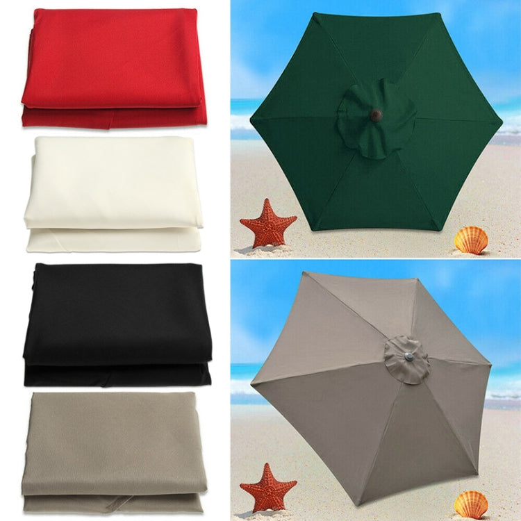 Polyester Parasol Replacement Cloth Round Garden Umbrella Cover, Size: Diameter 2.7m 6 Ribs(Black) - Patio Umbrella by PMc TechLife | Online Shopping South Africa | PMc TechLife | Buy Now Pay Later Mobicred