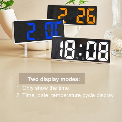 LED Bedside Alarm Clock Battery Plug-In Dual-Purpose Clock(Blue) - Alarm Clocks by PMC Jewellery | Online Shopping South Africa | PMC Jewellery