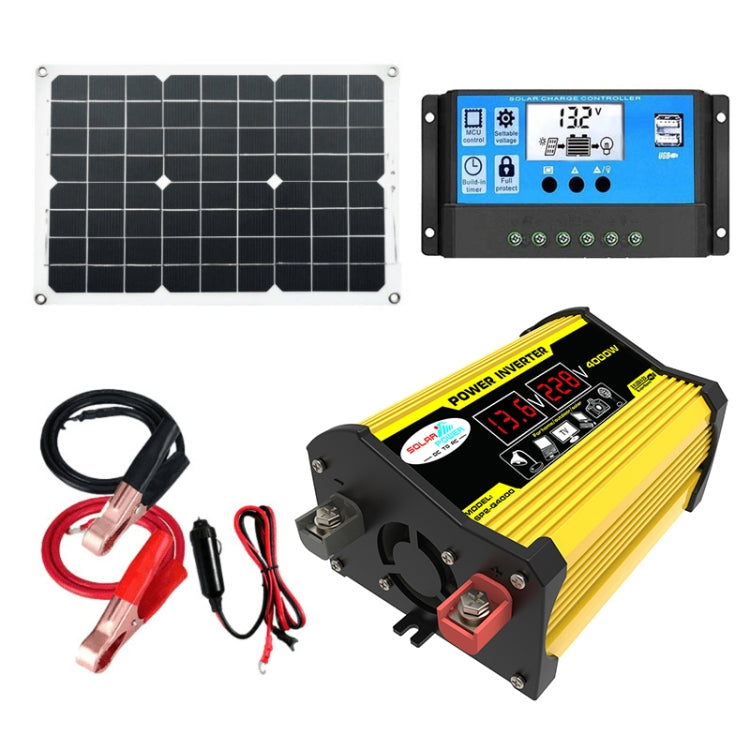 Saga Generation 2 Home Solar Generator Inverter+30A Controller+18W 12V Solar Panel, Specification: Yellow 12V To 220V - Modified Square Wave by PMC Jewellery | Online Shopping South Africa | PMC Jewellery | Buy Now Pay Later Mobicred