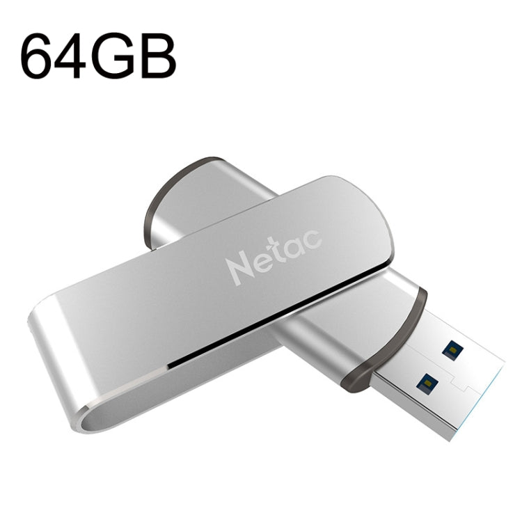 Netac U388 High Speed USB3.0 Metal Rotating Car Computer U Disk, Capacity: 64GB - USB Flash Drives by Netac | Online Shopping South Africa | PMC Jewellery | Buy Now Pay Later Mobicred