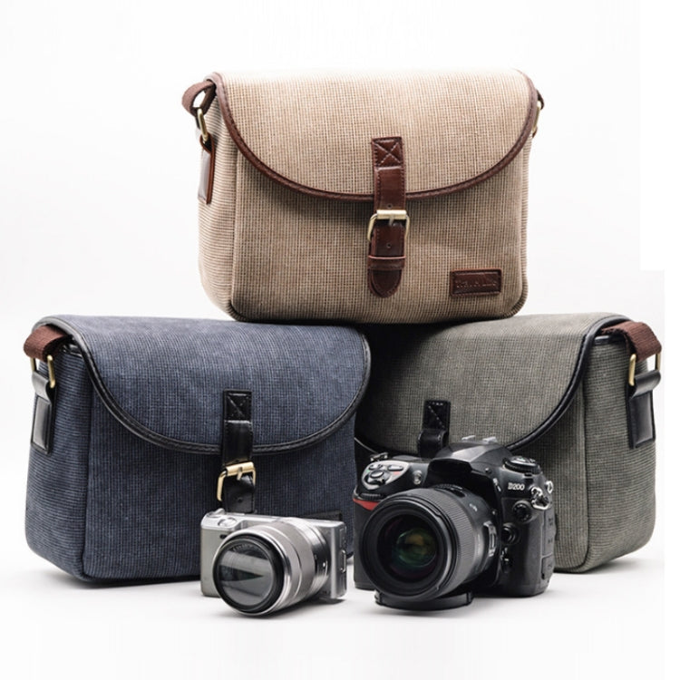 Casual SLR Camera Canvas Crossbody Bag(Blue) - Strap Satchel by PMC TechLife | Online Shopping South Africa | PMC TechLife | Buy Now Pay Later Mobicred