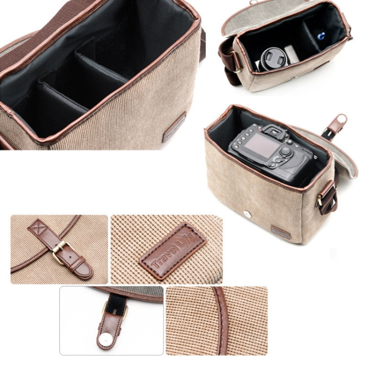 Casual SLR Camera Canvas Crossbody Bag(Blue) - Strap Satchel by PMC TechLife | Online Shopping South Africa | PMC TechLife | Buy Now Pay Later Mobicred