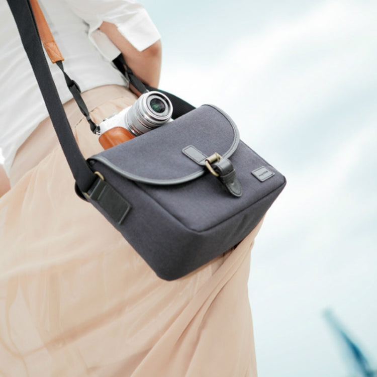 Casual SLR Camera Canvas Crossbody Bag(Gray) - Strap Satchel by PMC TechLife | Online Shopping South Africa | PMC TechLife | Buy Now Pay Later Mobicred