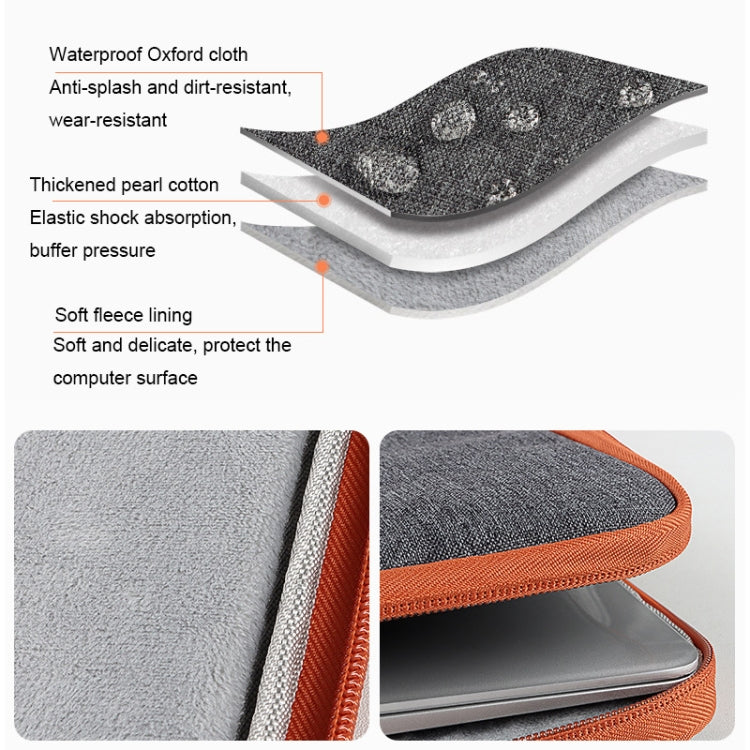 ND02 Waterproof Portable Laptop Case, Size: 14.1-15.4 inches(Mysterious Black) - 14.1 inch by PMC TechLife | Online Shopping South Africa | PMC TechLife | Buy Now Pay Later Mobicred