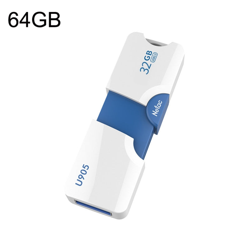 Netac U905 High Speed USB3.0 Retractable Car Music Computer USB Flash Drive, Capacity: 64GB - USB Flash Drives by Netac | Online Shopping South Africa | PMC Jewellery | Buy Now Pay Later Mobicred