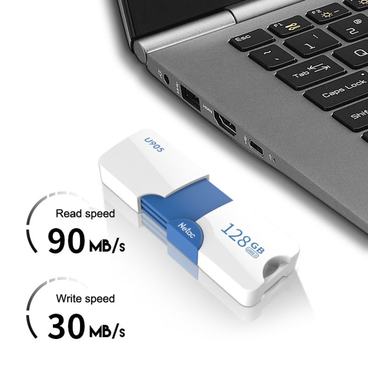 Netac U905 High Speed USB3.0 Retractable Car Music Computer USB Flash Drive, Capacity: 128GB - free shipping - PMC Jewellery - Order now!