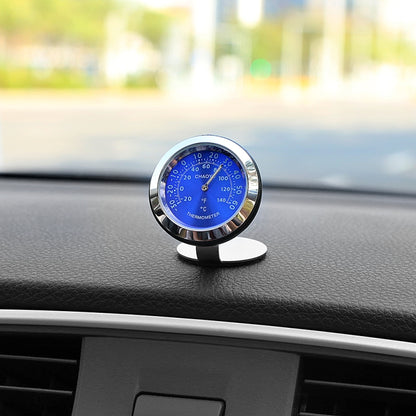 Night Light Car Thermometer Metal Ornaments(Blue Thermometer) - Clocks & Car Meters by PMC Jewellery | Online Shopping South Africa | PMC Jewellery | Buy Now Pay Later Mobicred